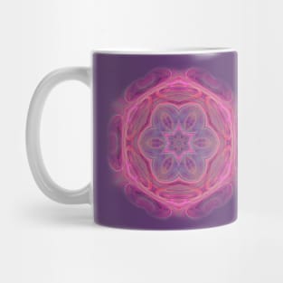 Delicate rose pink fractal flower Mug